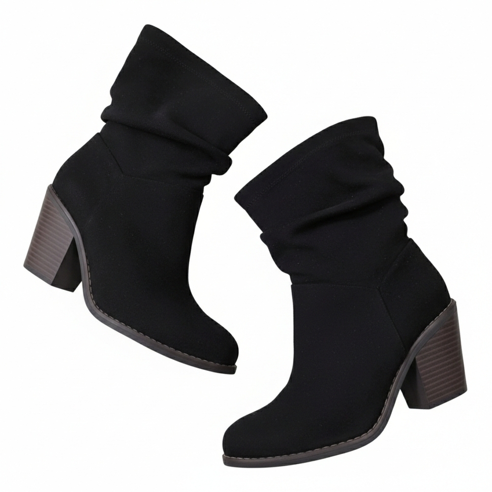 NWT a.n.a New York Black Faux Suede Boots - Size 6